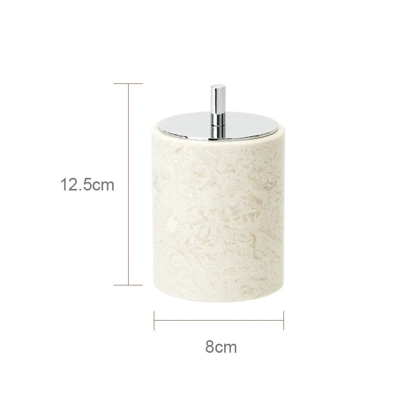 Emperador Light Marble Bath Set