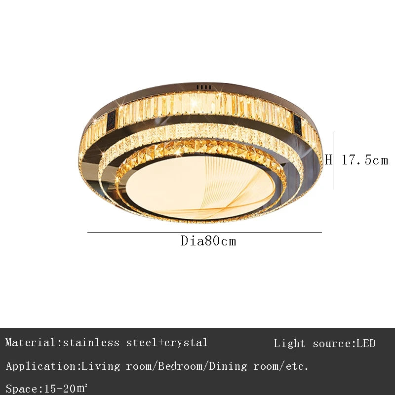 Gold K9 Crystal Chandelier