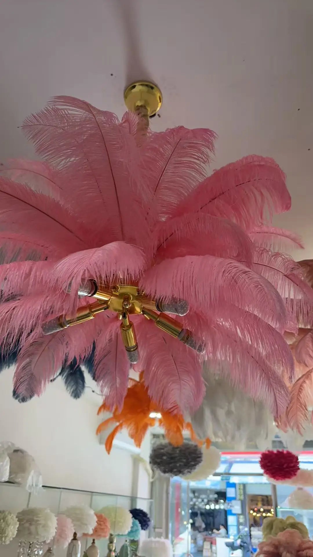 LED Nordic Feather Chandelier Modern