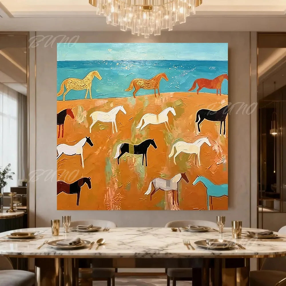 Modern Coastal Textured Painting