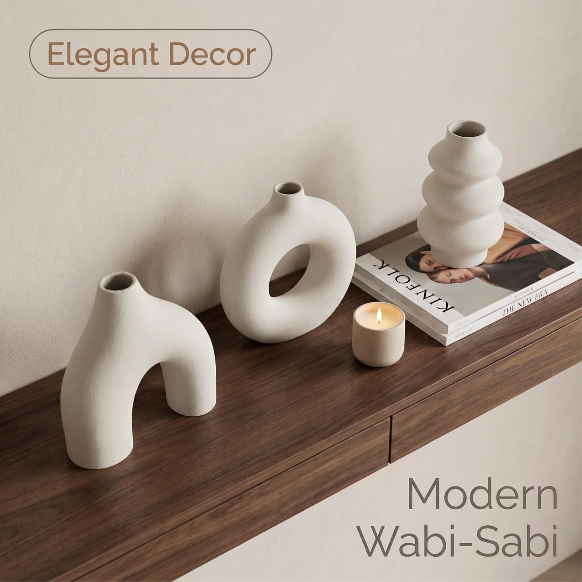 Wabi Sabi 3D Vase Trio