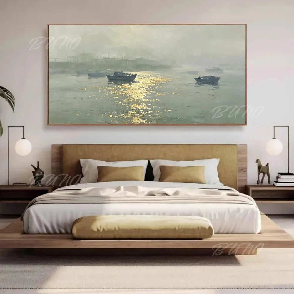 Coastal Impasto Wall Painting