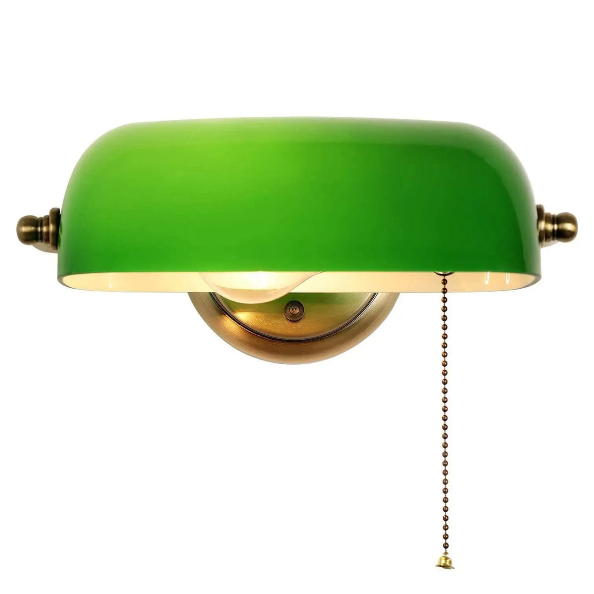 Green Banker's Wall Lamp