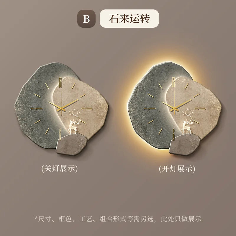 Lucky Stone Wall Clock
