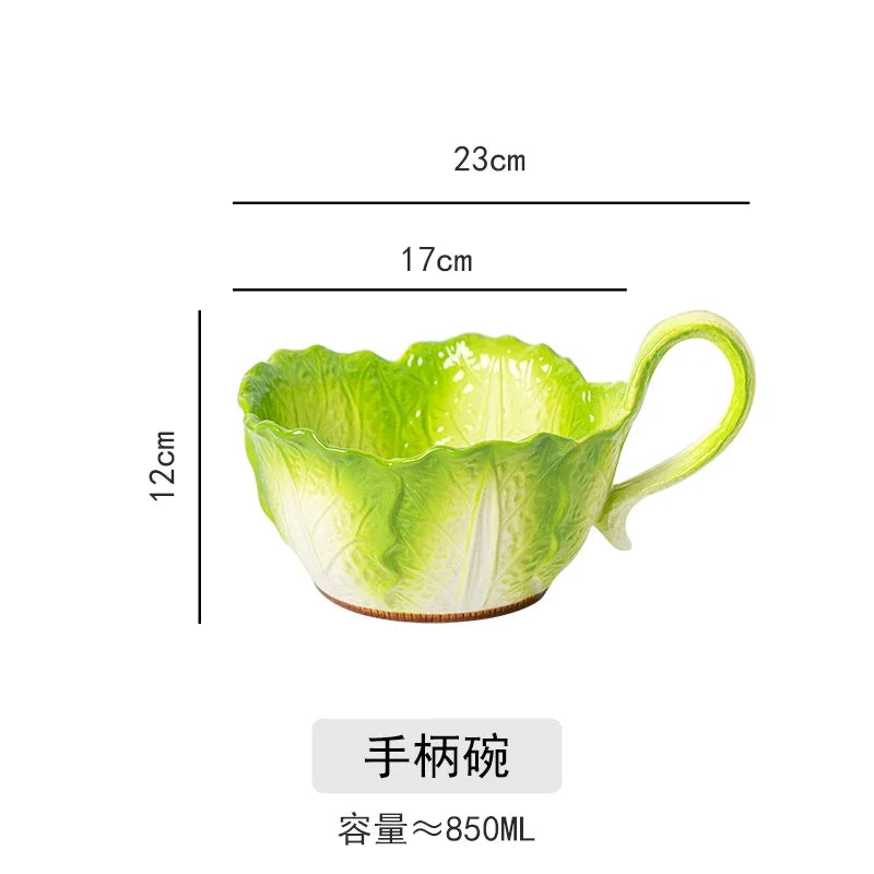 Ceramic Imitation Cabbage Instant Noodle Bowl