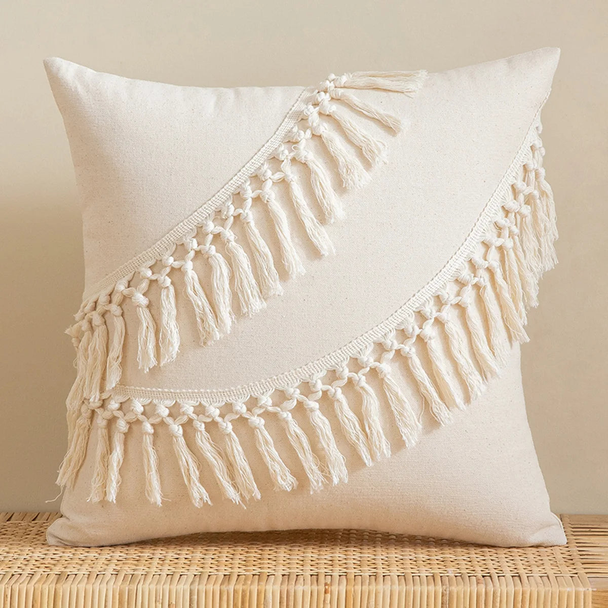 Tufted Tassel Cushion Cover