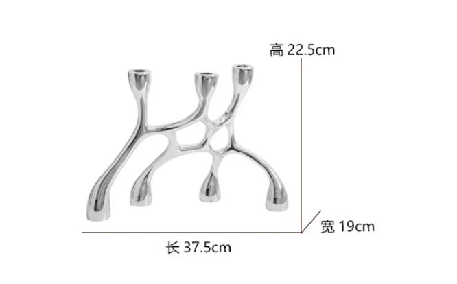 Silver Resin Candlestick