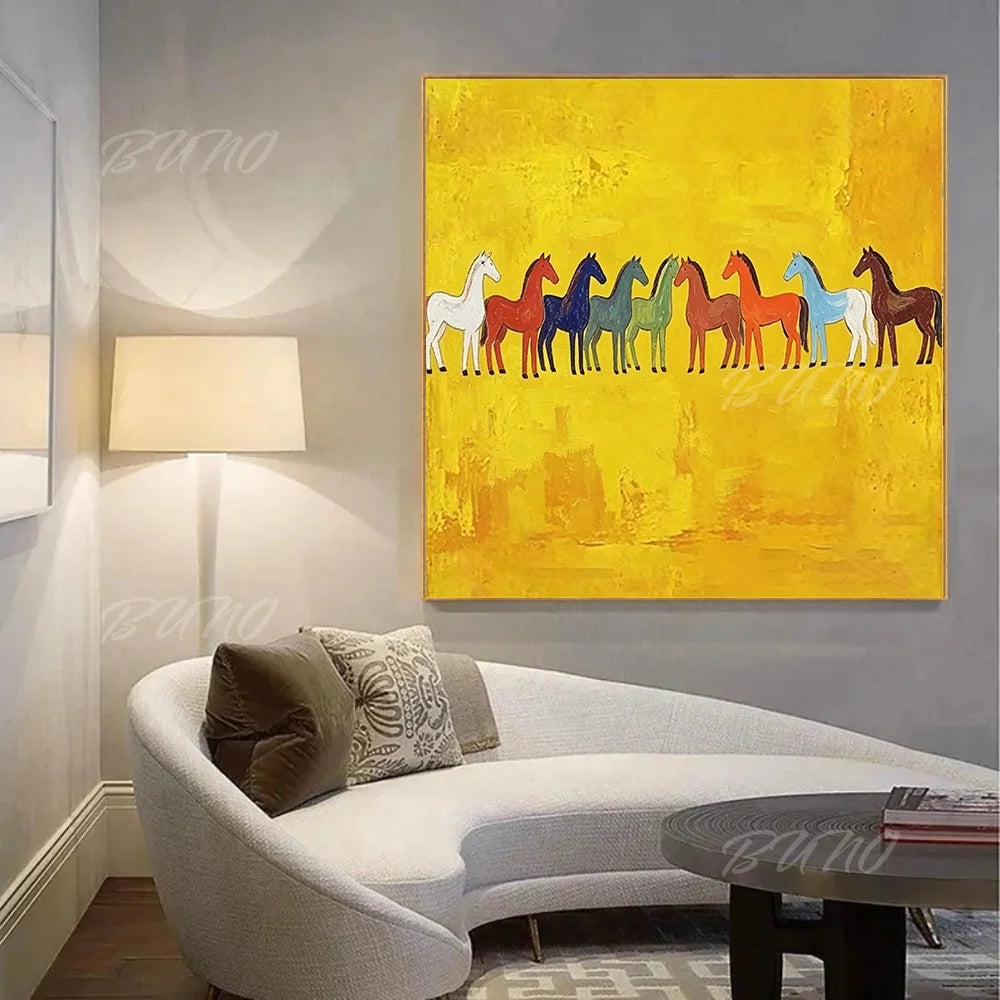 Whimsical Horses Painting