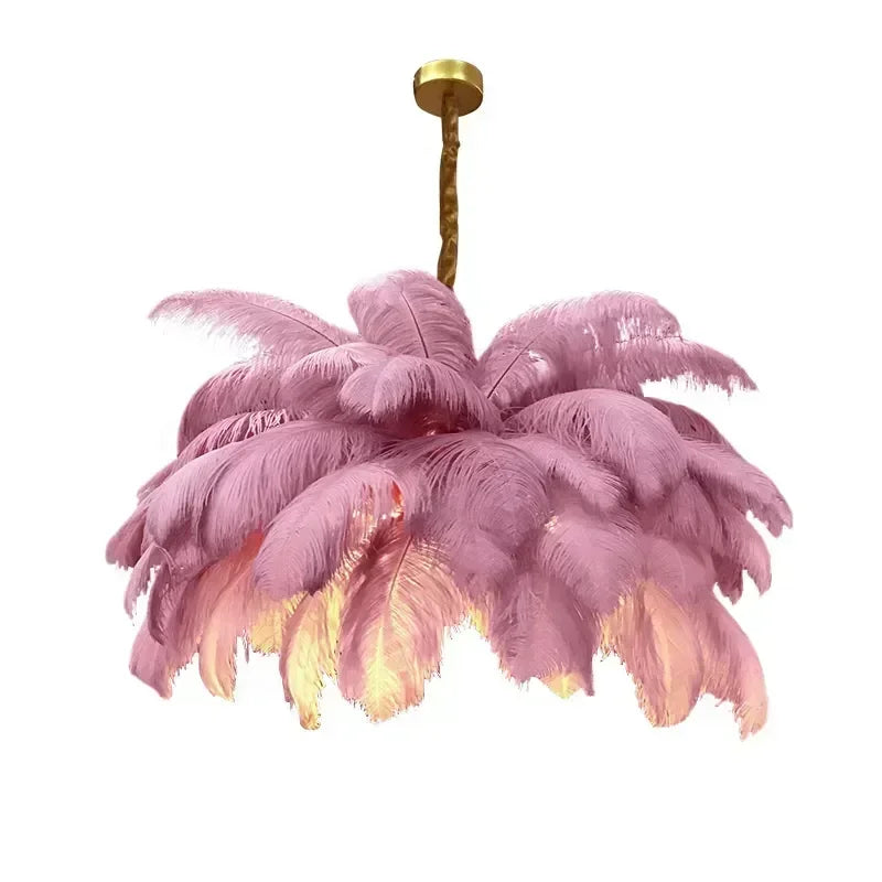 LED Nordic Feather Chandelier Modern