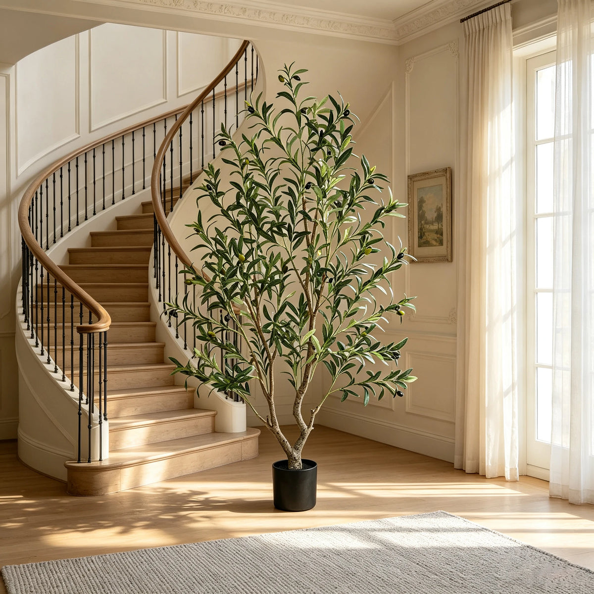 Olive Tree in Black Pot
