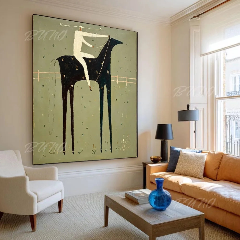 Mid-Century Modern Horse Art