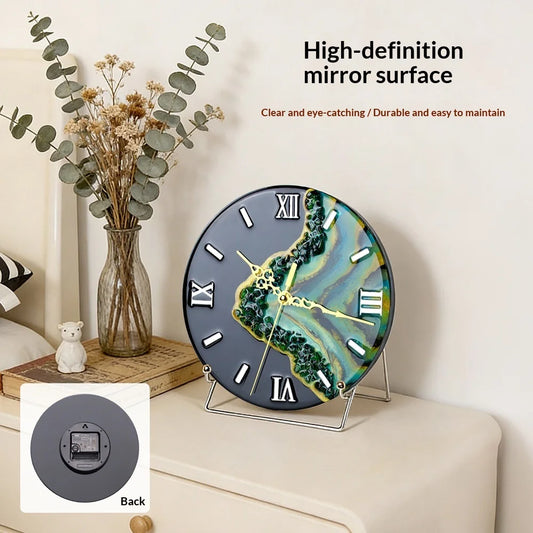 Green Agate Desk Clock