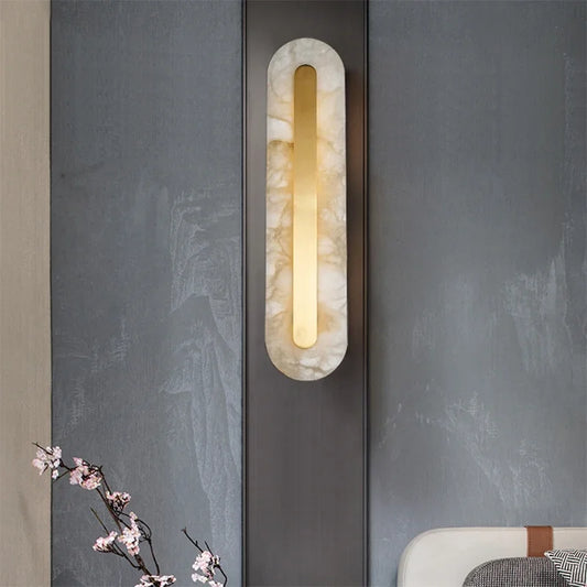 Gold Marble Staircase Lamp