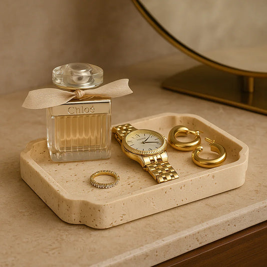 Travertine Catchall Tray