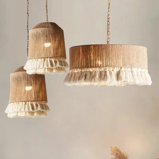 Macrame Tassel Pendant Lamp