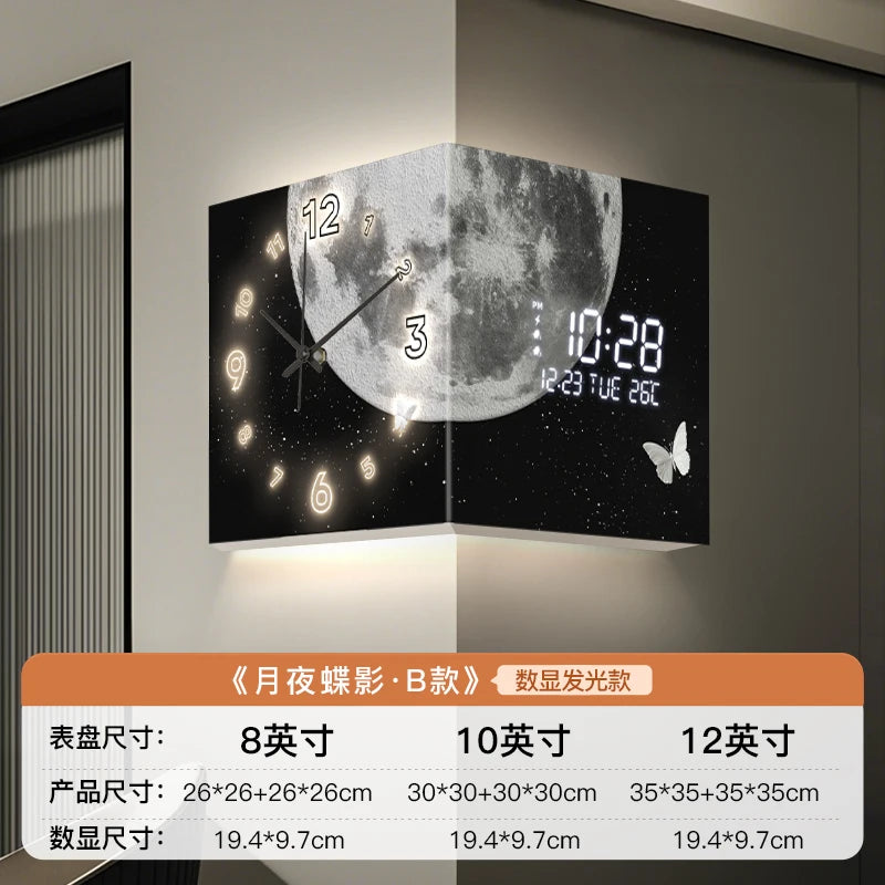 Corner Double-Sided Clock