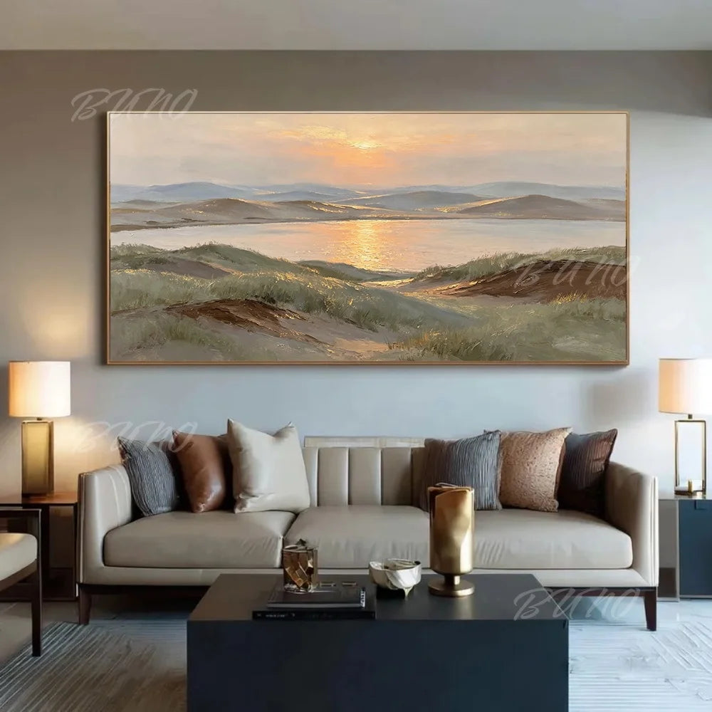 Coastal Impasto Wall Painting