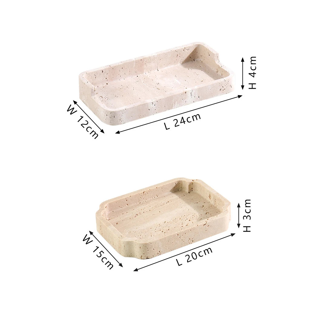 Travertine Catchall Tray