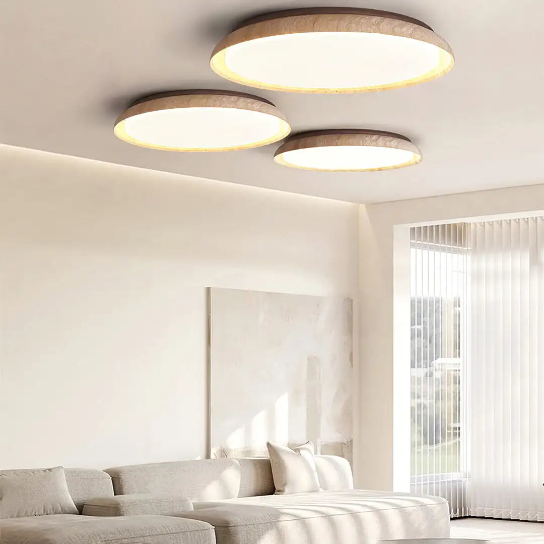 Yellow Cave Stone Ceiling Lamp