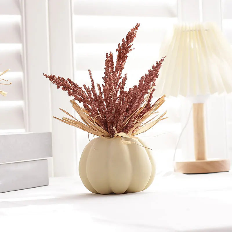 Wheat and Pumpkin Decor