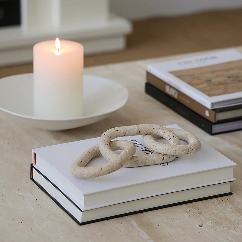 Marble Chain Link Decor for Coffee Table