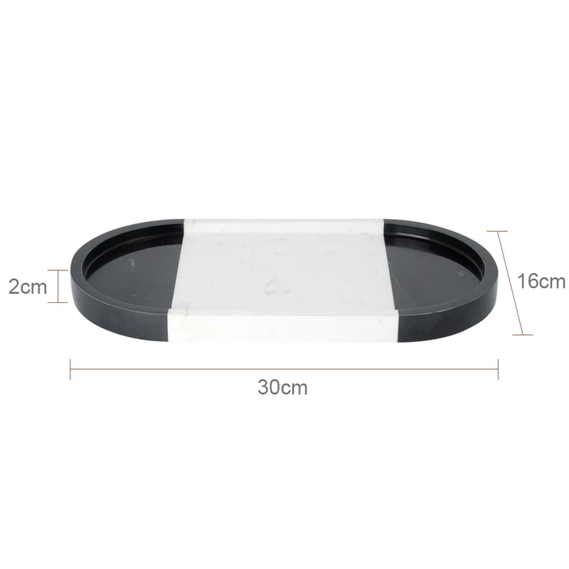 Black and White Natural Marble Set