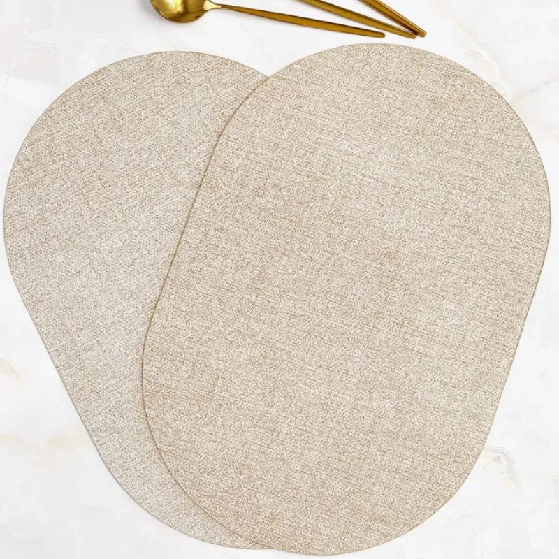 Oval Kitchen Leather Mats