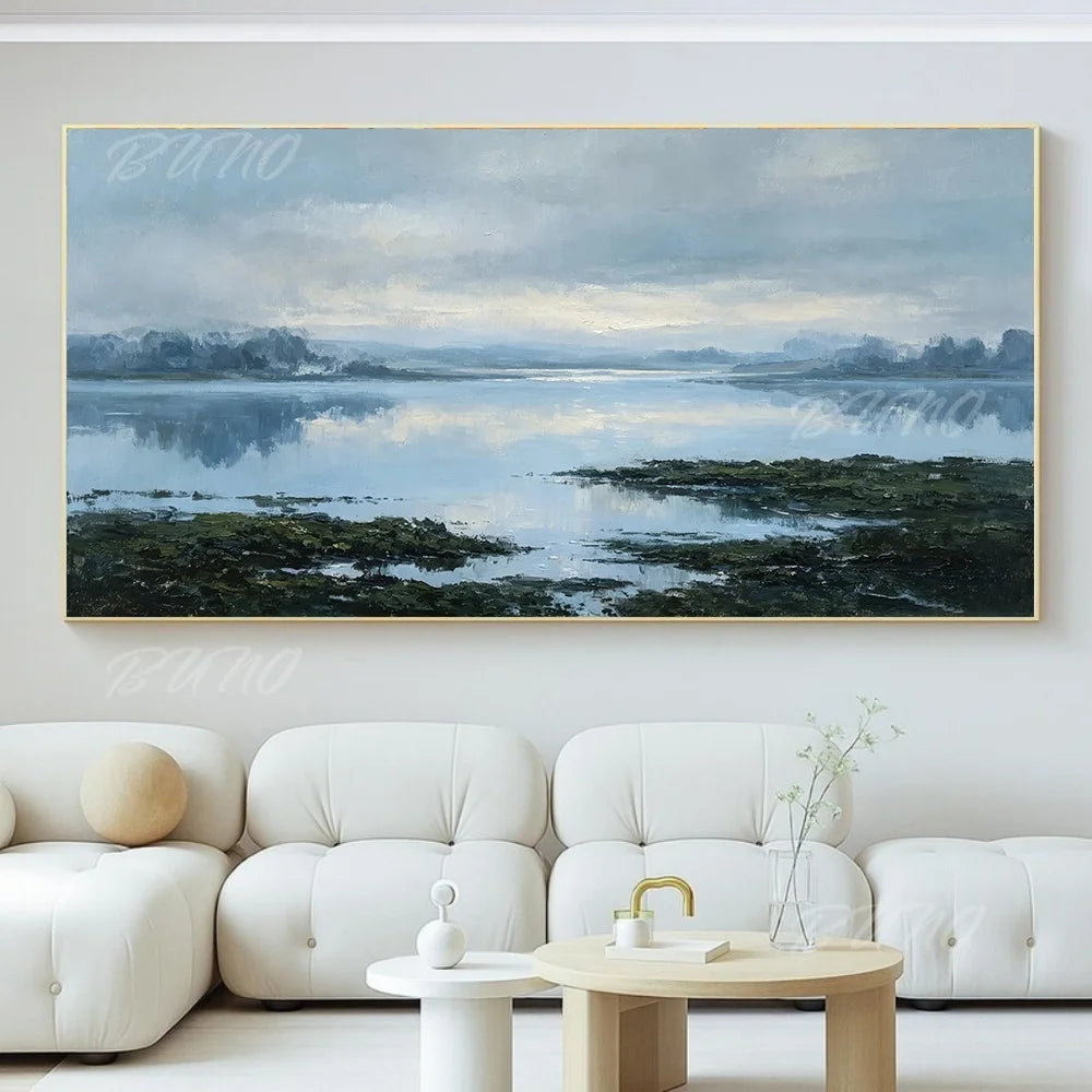 Green Wetland River Art