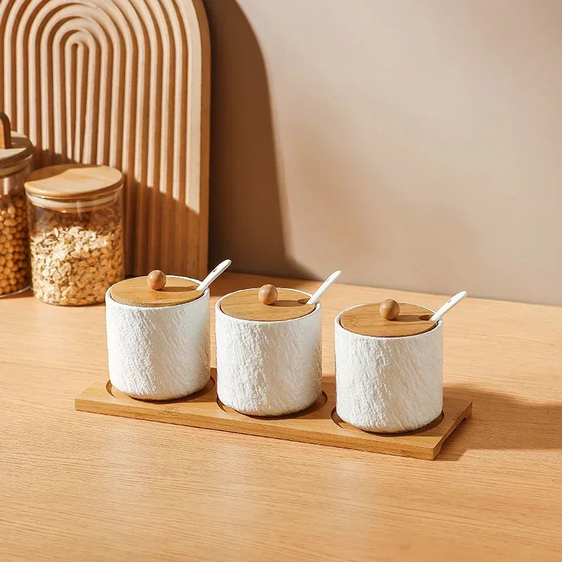 Ceramic seasoning bottle jar box