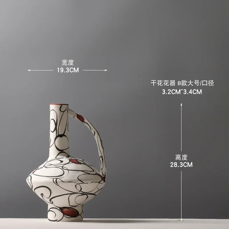 Hand-painted Ceramic Vase Modern Flower