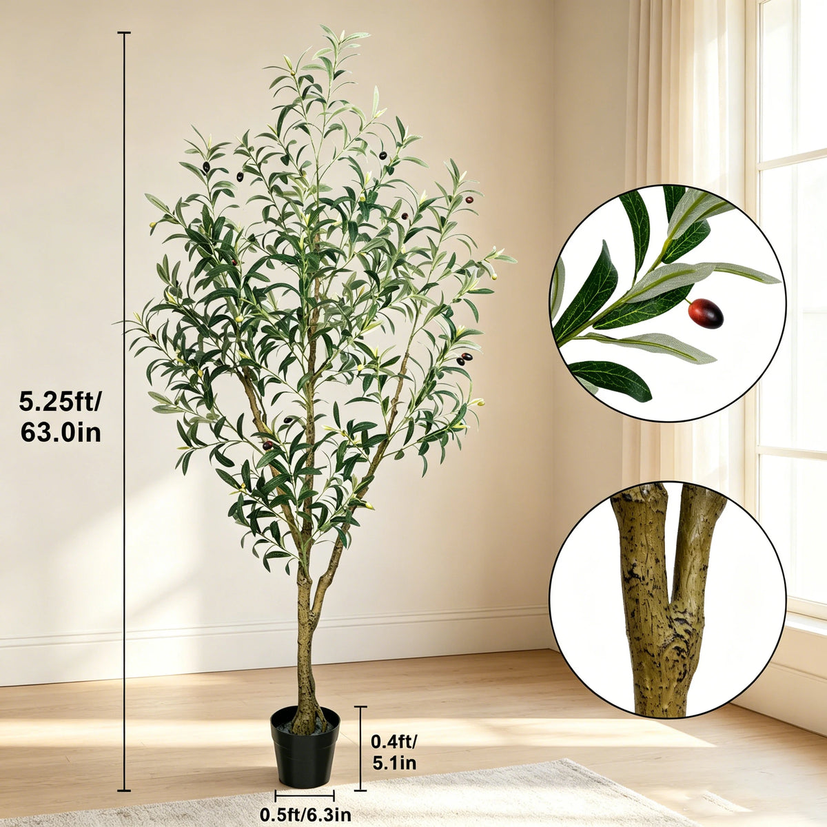 Olive Trees Artificial Indoor Tall Faux Tree
