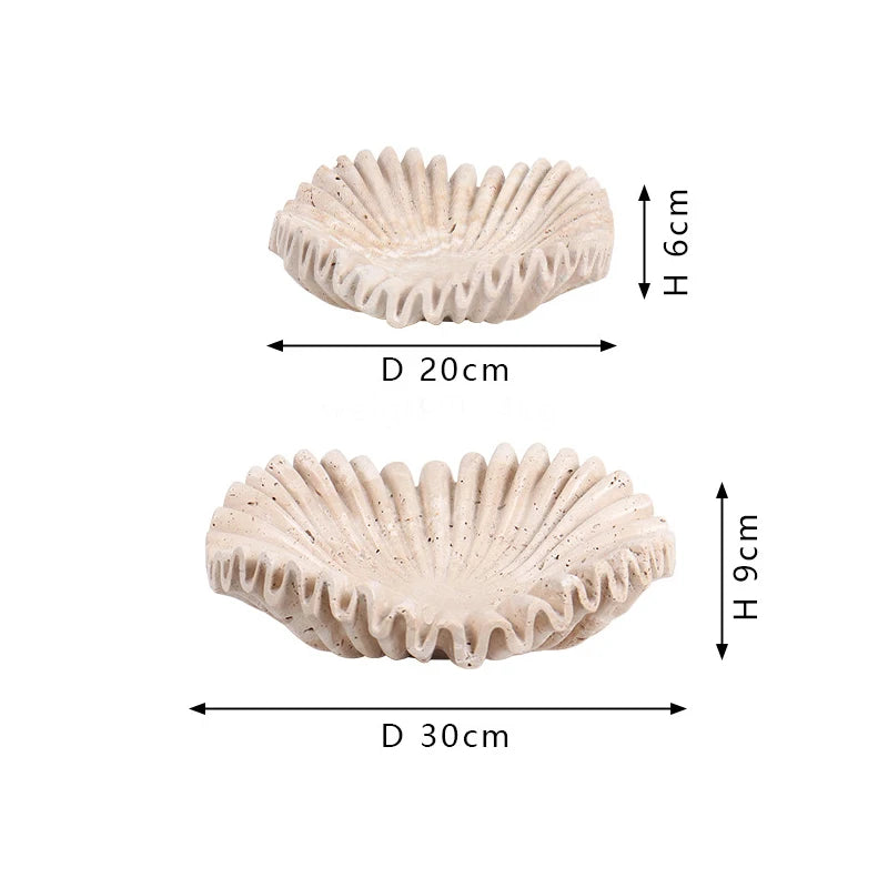 Marble Ruffle Bowl
