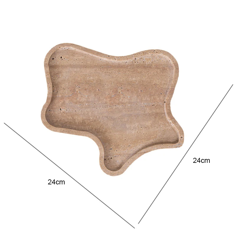 Beige Brown Travertine Marble Incense Burner