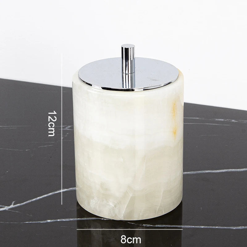 White Onyx Vanity Set