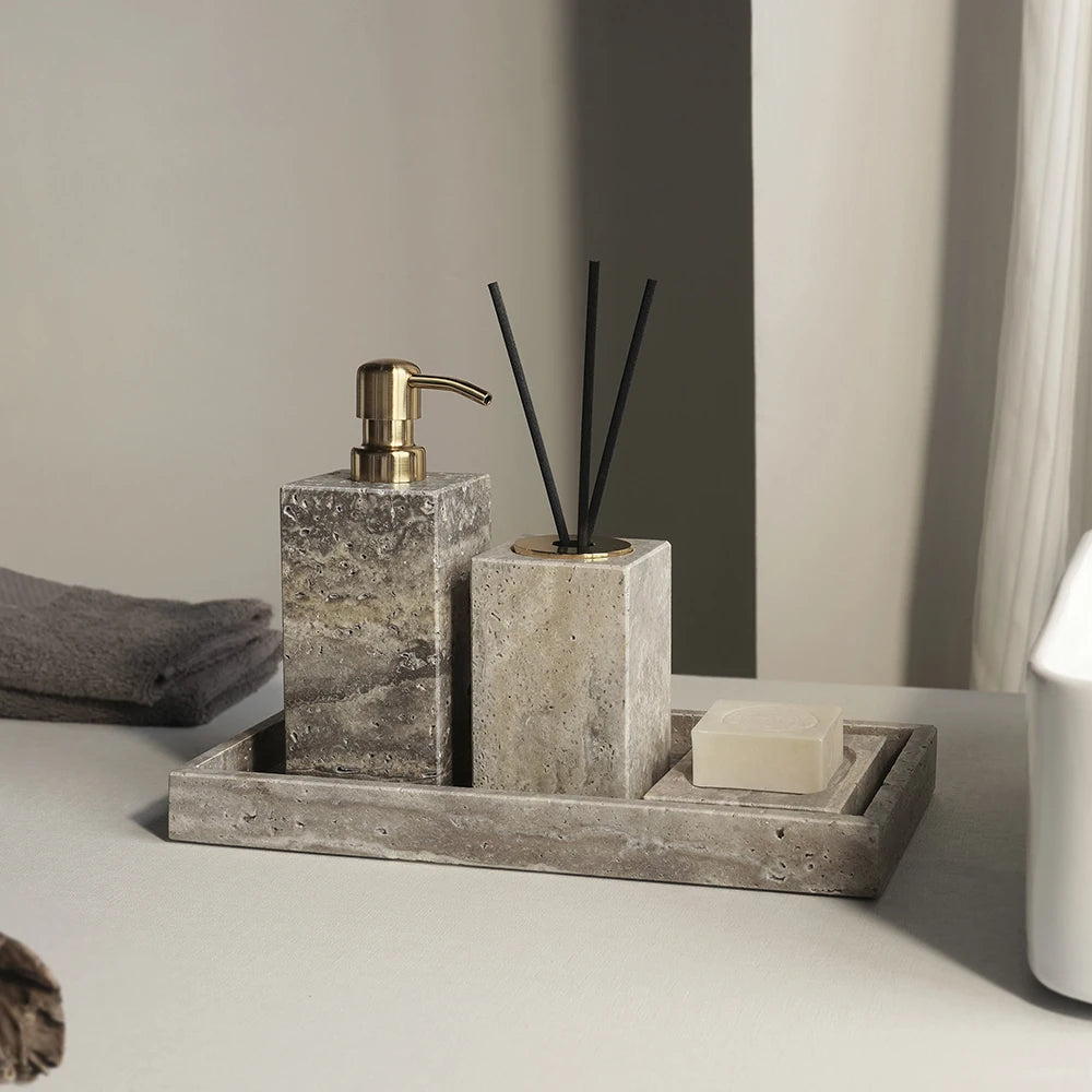 Grigio Travertino Bathroom Accessories Sets