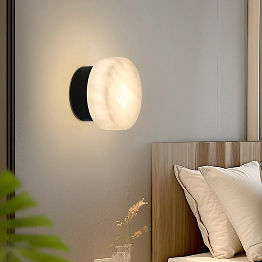 Spanish Natural Marble Round Wall Lamp