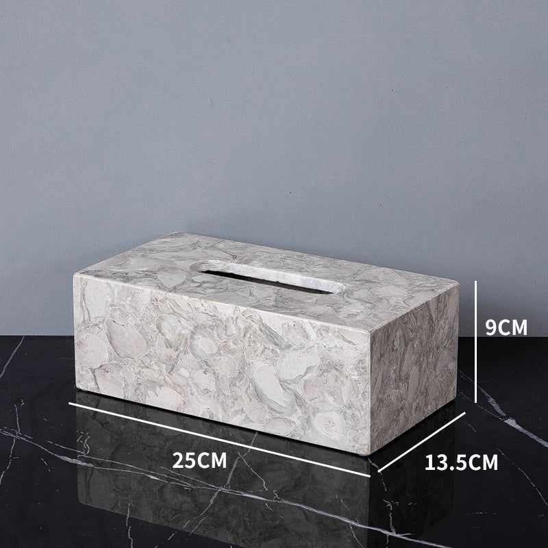 Natural Marble Napkin Tissue Box