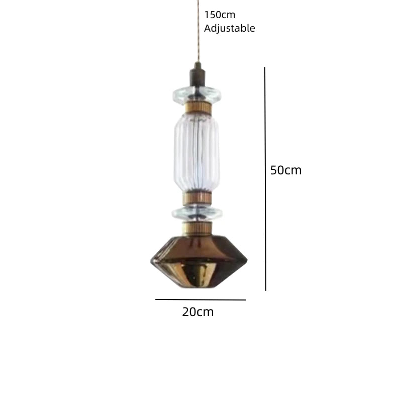 Amber Glass Pendant Lamp