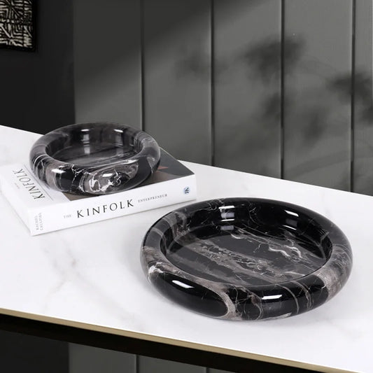 Round Marble Fruit Plate