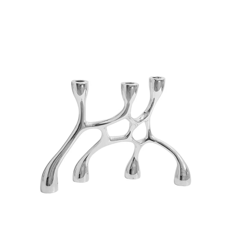 Silver Resin Candlestick