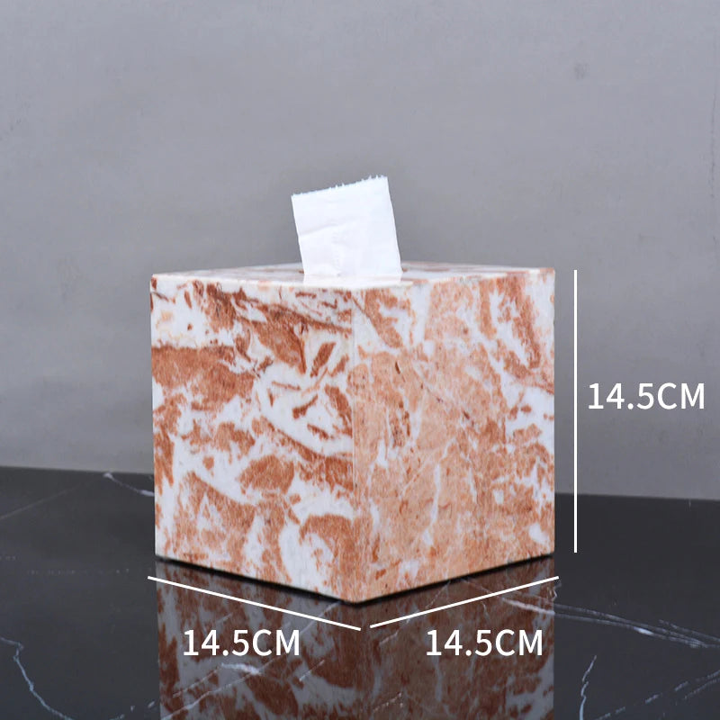 Coral Pink Natural Marble Set