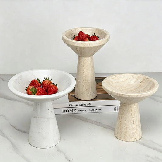 Footed Marble Fruit Stand