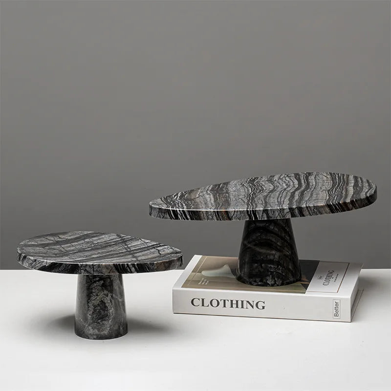 Tall Marble Fruit Stand