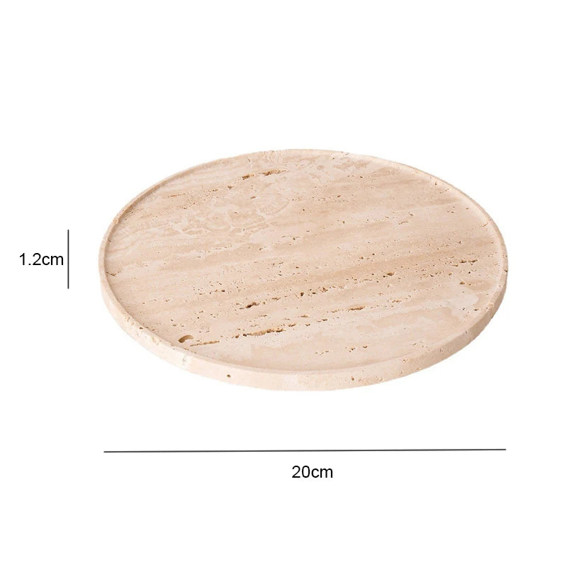 Beige Brown Travertine Marble Incense Burner