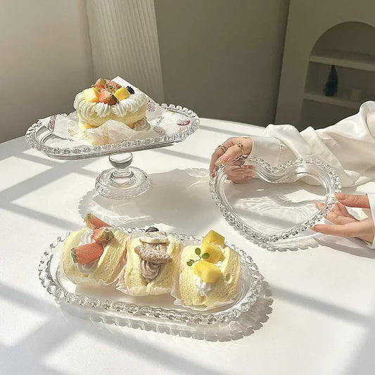 Love fruit glass plate retro