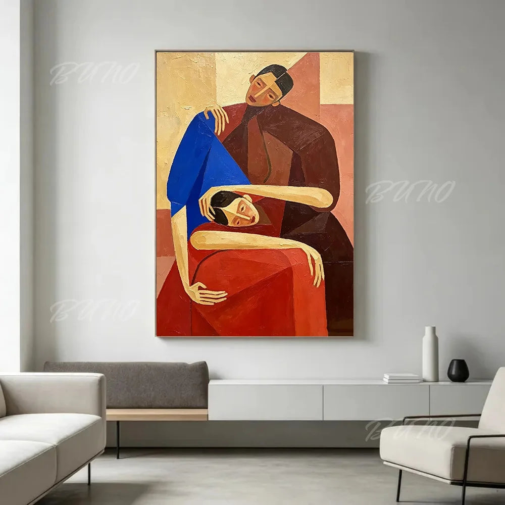 Art Deco Cubist Figure Art