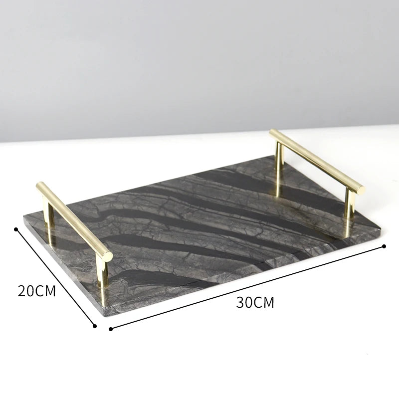 Tree Black Natural Marble Bathroom Set