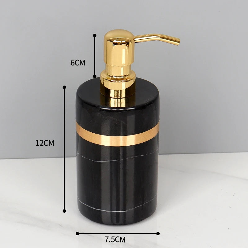 Nero Marquina Natural Marble Bathroom Set