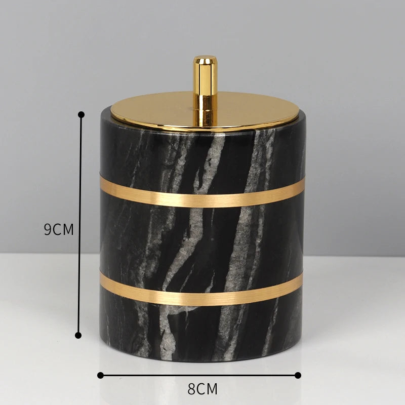 Tree Black Natural Marble Bathroom Set