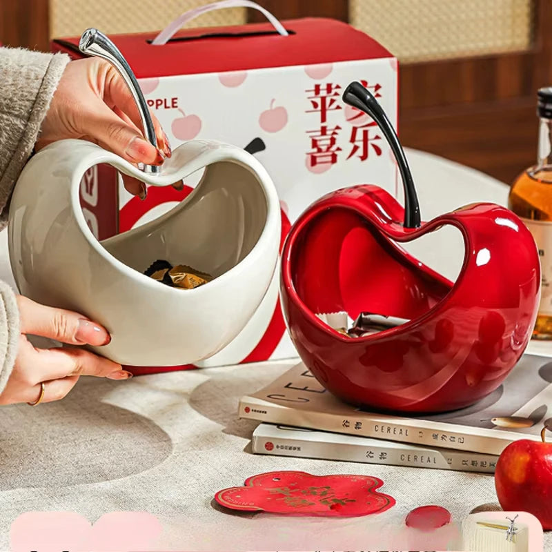 Three-dimensional Apple Ceramic Storage Tray